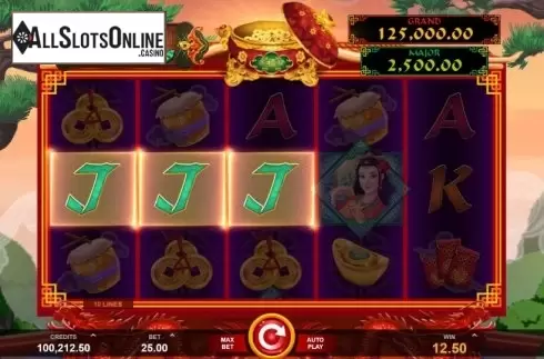 Win Screen 4. Long Mu Fortunes from Fortune Factory Studios