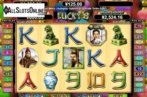 Reel Screen. Lucky 8 (RTG) from RTG