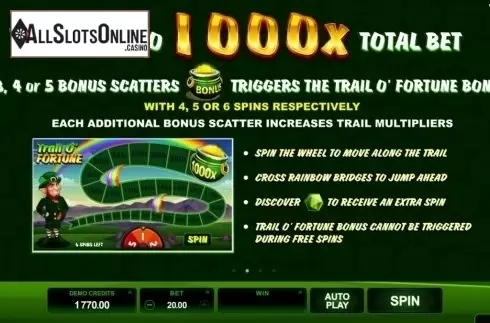 Paytable 2. Lucky Leprechaun (Microgaming) from Microgaming