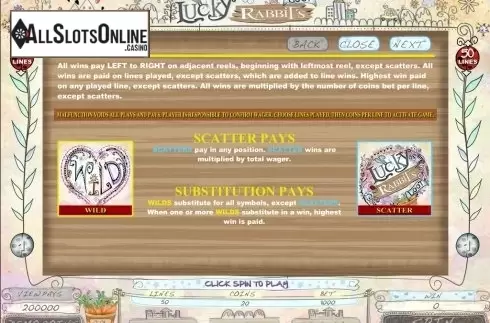 Screen2. Lucky Rabbits Loot from Microgaming