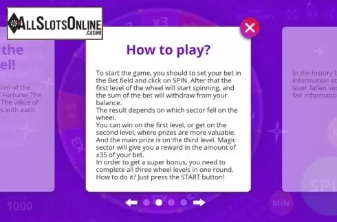 Info 2. Magic Wheel from Evoplay Entertainment