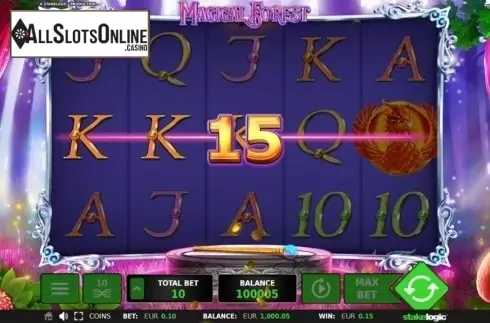 Win screen. Magical Forest (StakeLogic) from StakeLogic