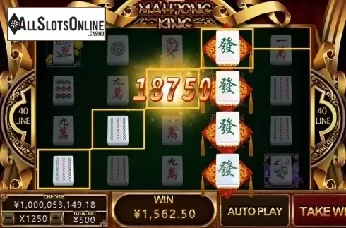 Win Screen. Mahjong King (CQ9 Gaming) from CQ9Gaming