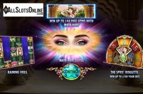 Start Screen. Mata Hari: The Spy from Red Rake