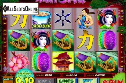 Reel screen. Matsuri (MultiSlot) from MultiSlot