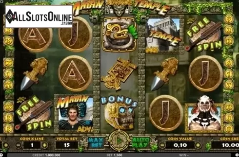Reel Screen. Mayan Temple Advance from Capecod Gaming