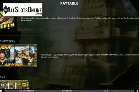 Features 2. Mayan Temple Advance from Capecod Gaming