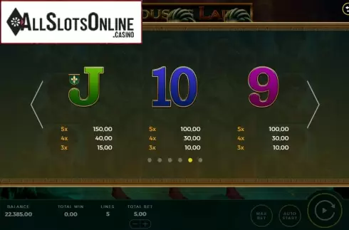 Paytable 4. Meduza's Liar from Bally Wulff