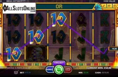 Win Screen 4. Mega Hot Egypt from Betsson Group