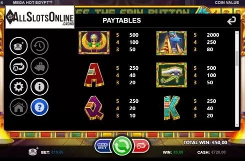 Symbols 2. Mega Hot Egypt from Betsson Group