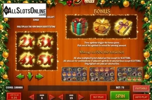 Paytable 1. Merry Xmas (Play'n Go) from Play'n Go