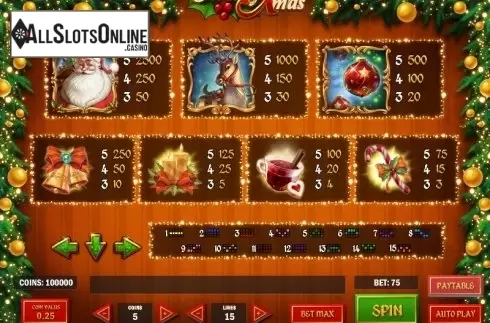 Paytable 2. Merry Xmas (Play'n Go) from Play'n Go
