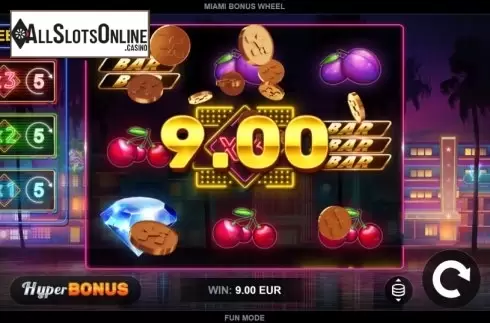 Feature screen 2. Miami Bonus Wheel from Kalamba Games