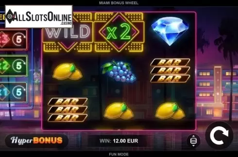 Win screen 3. Miami Bonus Wheel from Kalamba Games