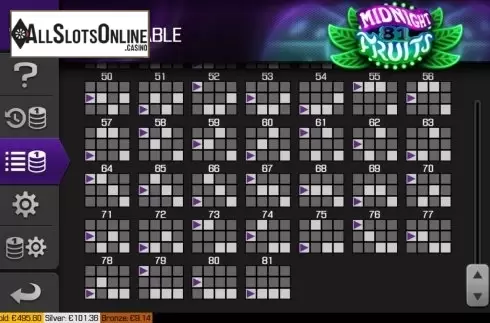 Paytable screen 4. Midnight Fruits from Apollo Games