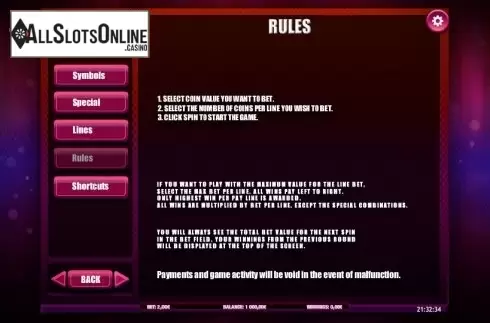 Paytable 4. Million Cents HD from iSoftBet