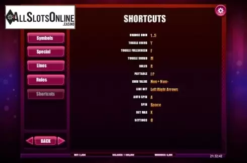 Paytable 5. Million Cents HD from iSoftBet