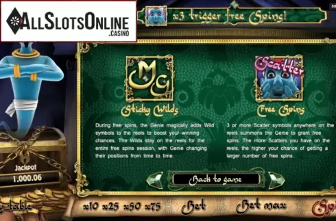 Millionaire Genie Paytable. Millionaire Genie (888 Gaming) from 888 Gaming