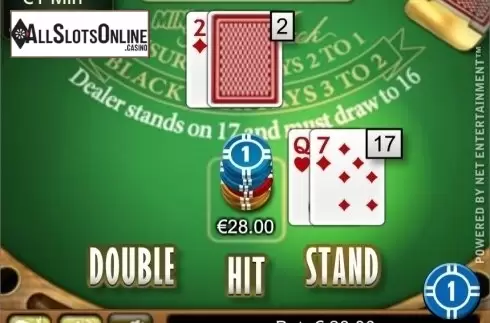 Game Screen. Mini Blackjack (NetEnt) from NetEnt