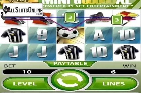Win Screen. Mini Goooooal from NetEnt