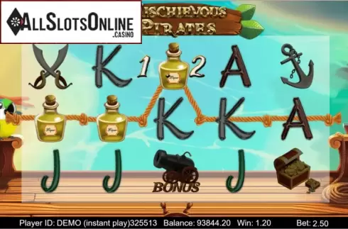 Win Screen 1. Mischievous Pirates from Triple Profits Games
