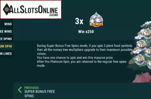 Free Spins Feature. Money Grows on Trees Christmas Edition from Slot Factory