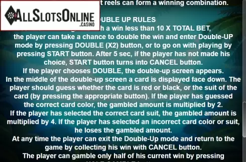 Paytable 4. Monkey Sevens from Casino Technology