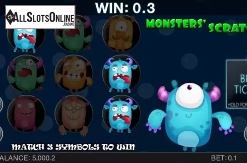 Game Screen. Monster's Scratch (Spinomenal) from Spinomenal