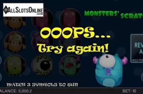 Game Screen. Monster's Scratch (Spinomenal) from Spinomenal