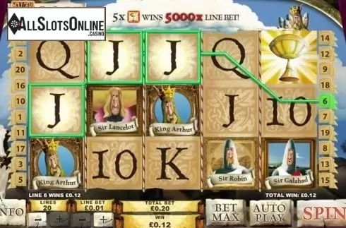 Win Screen . Monty Pythons Spamalot from Playtech