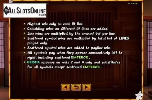 Game Rules. My Geisha's Secret from GMW