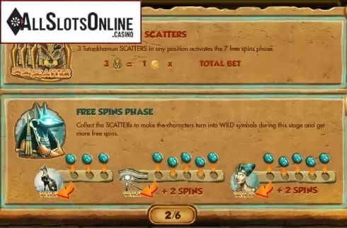 Paytable 2. Mysteries of Egypt from Red Rake