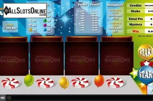 Reel Screen. Mysterious Balloons Dice from GAMING1