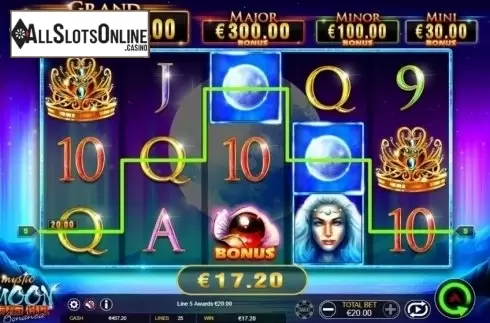 Win Screen . Mystic Moon: Big Hit Bonanza from Ainsworth