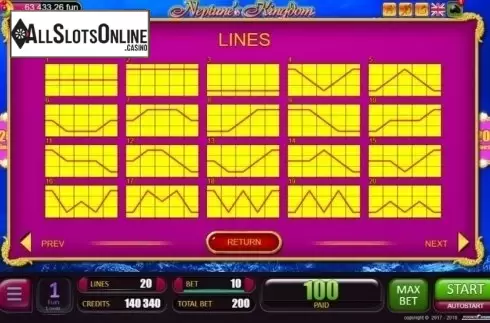 Lines. Neptunes Kingdom (Belatra Games) from Belatra Games