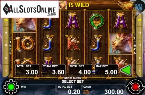Reel screen. Norse Queen from Casino Technology
