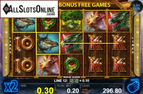 Win screen 2. Norse Queen from Casino Technology