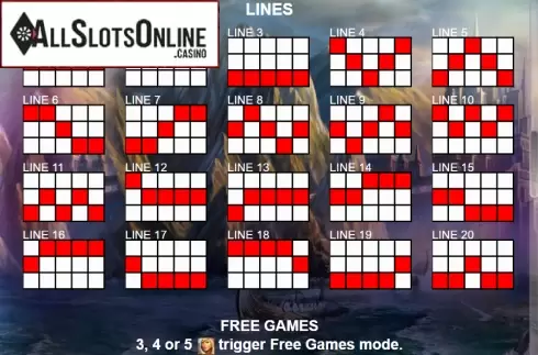 Paytable 3. Norse Queen from Casino Technology