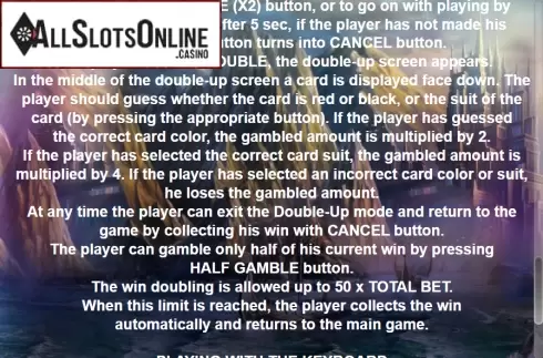 Paytable 5. Norse Queen from Casino Technology