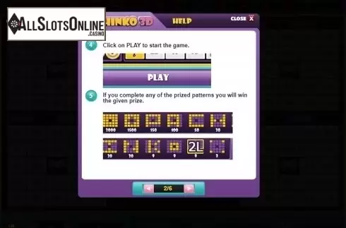 Paytable 2. Pachinko 3D from Salsa Technology