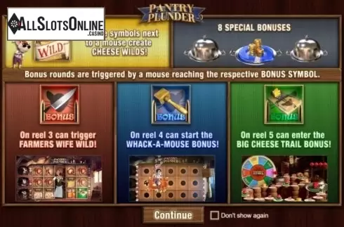 Start Screen. Pantry Plunder from SUNFOX Games