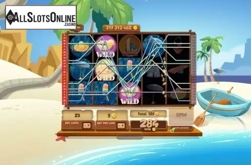 Win Screen. Paradise Beach (Red Rake) from Red Rake