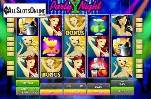 Game Workflow screen. Party Night (GamesOS) from GamesOS
