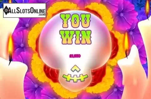 Free spins total win screen. Pay of the Dead from Slingo Originals