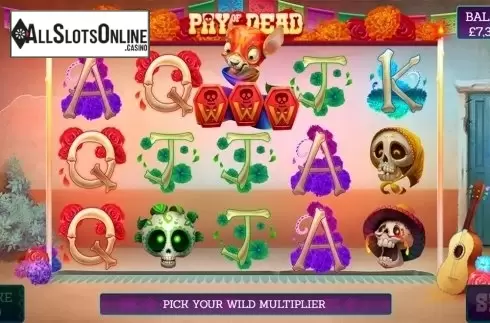 Multiplier wild screen. Pay of the Dead from Slingo Originals