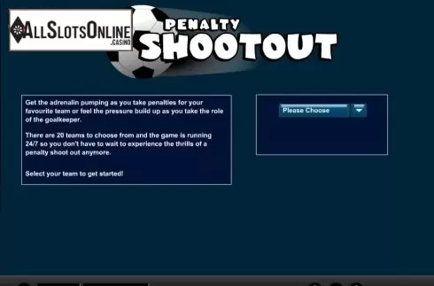 Game Screen. Penalty Shootout (1x2gaming) from 1X2gaming