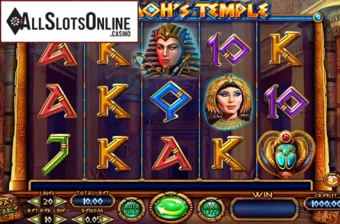 Game Workflow screen. Pharaoh's Temple from Felix Gaming