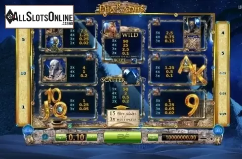 Screen2. Pharaohs and Aliens from BF games