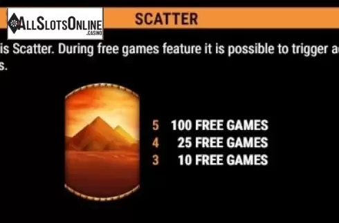 Scatter. Pharao's Riches GDN from Gamomat
