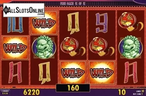 Free Spins screen. Phoenix & Dragon HD from Merkur